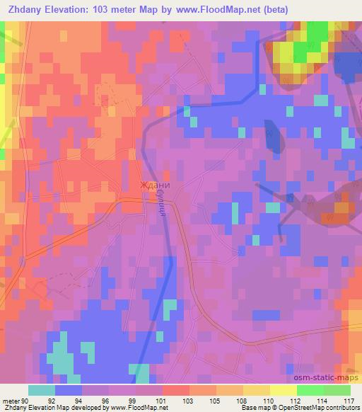 Zhdany,Ukraine Elevation Map