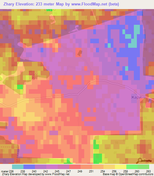 Zhary,Ukraine Elevation Map
