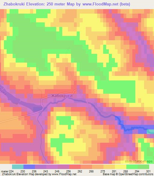 Zhabokruki,Ukraine Elevation Map