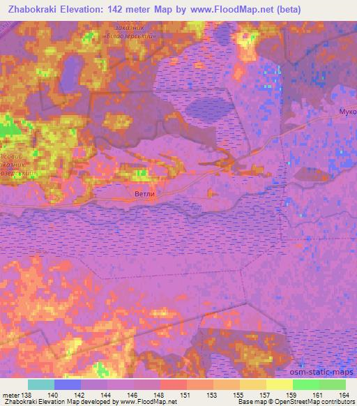 Zhabokraki,Ukraine Elevation Map