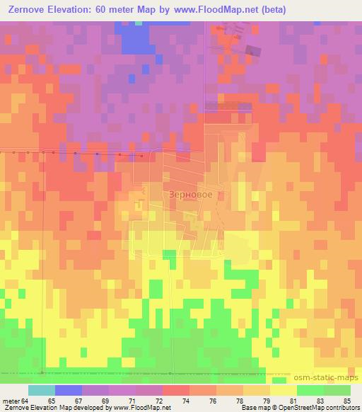 Zernove,Ukraine Elevation Map