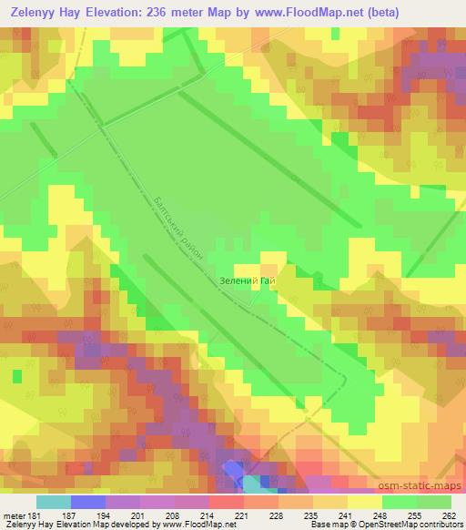Zelenyy Hay,Ukraine Elevation Map