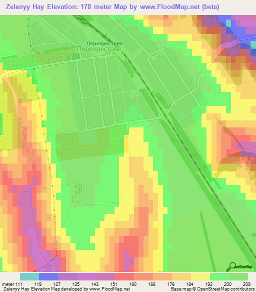 Zelenyy Hay,Ukraine Elevation Map
