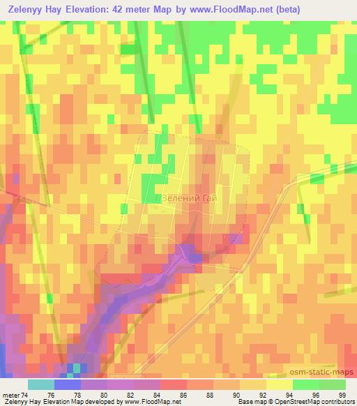 Zelenyy Hay,Ukraine Elevation Map