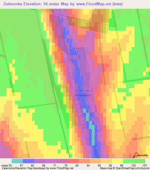 Zelenovka,Ukraine Elevation Map
