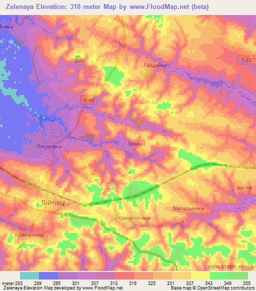 Zelenaya,Ukraine Elevation Map