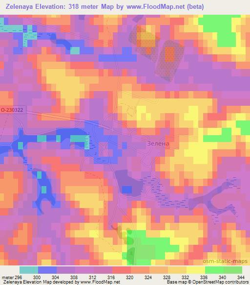 Zelenaya,Ukraine Elevation Map