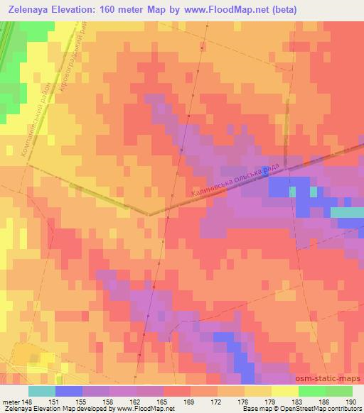 Zelenaya,Ukraine Elevation Map