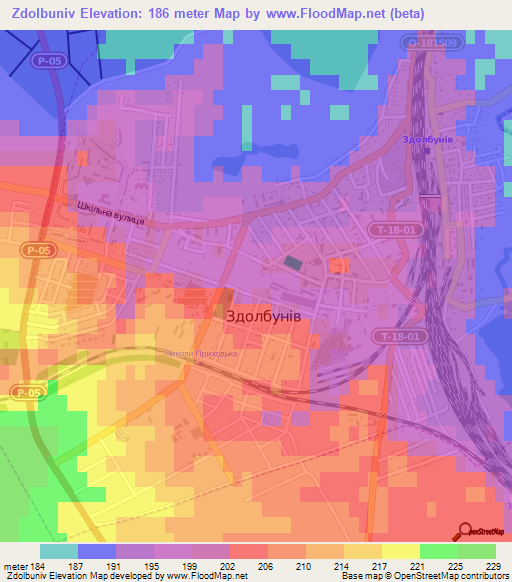 Zdolbuniv,Ukraine Elevation Map