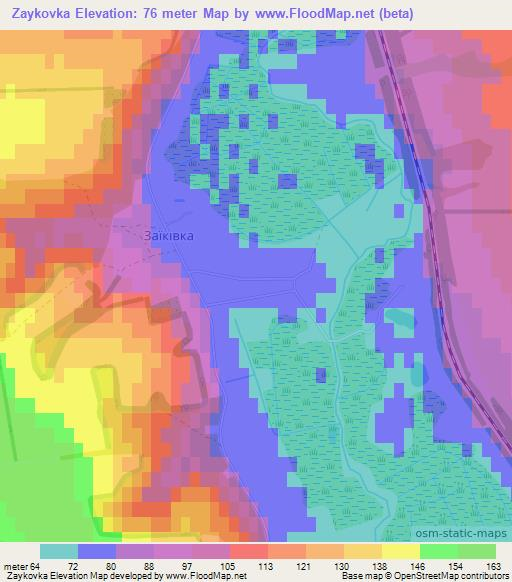 Zaykovka,Ukraine Elevation Map