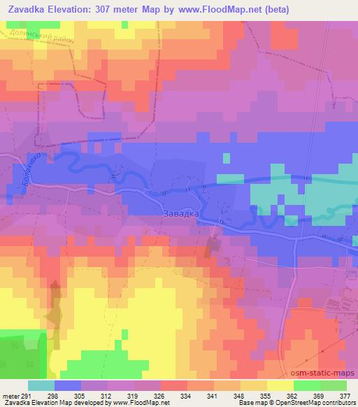 Zavadka,Ukraine Elevation Map