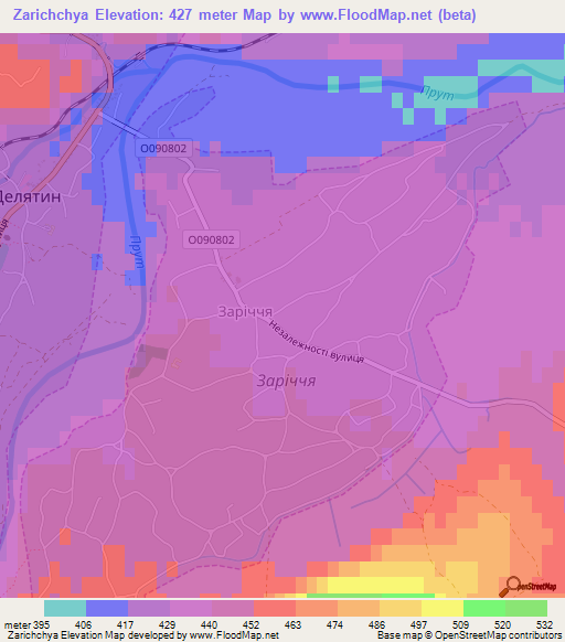 Zarichchya,Ukraine Elevation Map