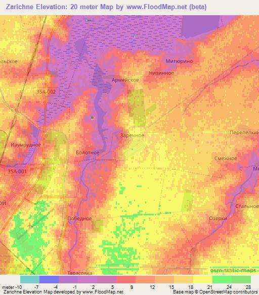 Zarichne,Ukraine Elevation Map