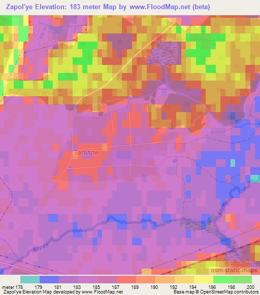 Zapol'ye,Ukraine Elevation Map