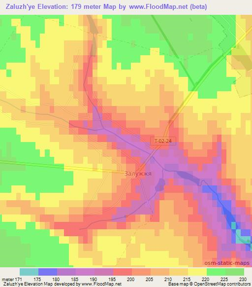 Zaluzh'ye,Ukraine Elevation Map
