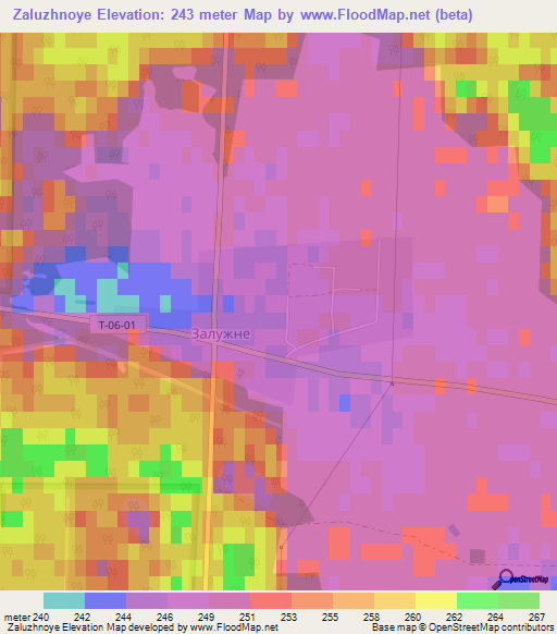 Zaluzhnoye,Ukraine Elevation Map