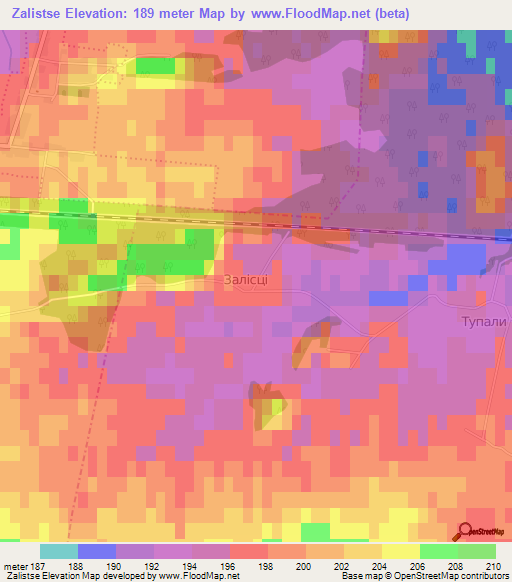 Zalistse,Ukraine Elevation Map