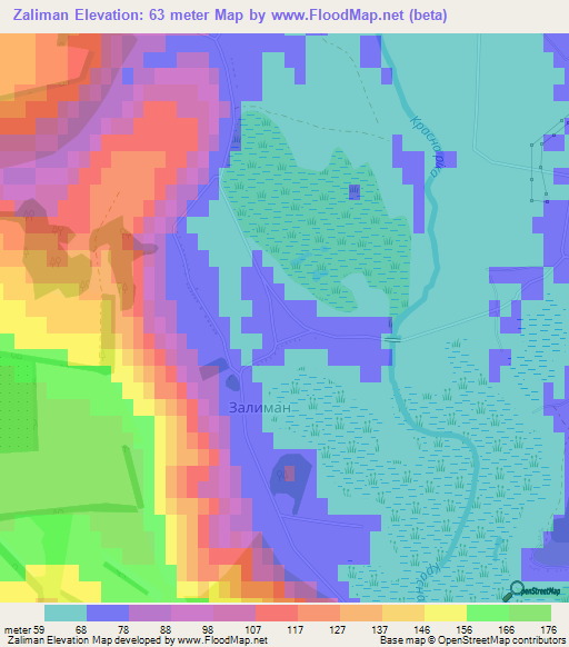 Zaliman,Ukraine Elevation Map