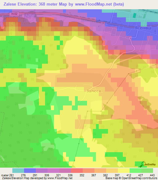 Zalese,Ukraine Elevation Map