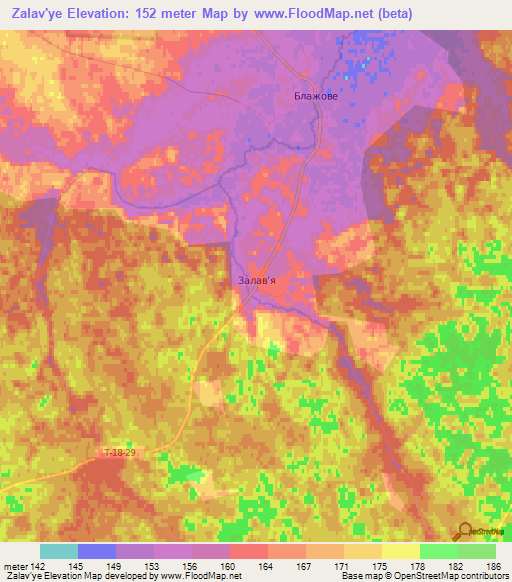 Zalav'ye,Ukraine Elevation Map