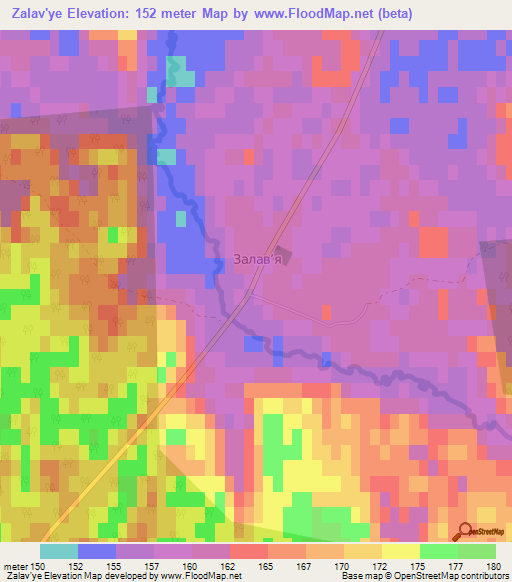 Zalav'ye,Ukraine Elevation Map