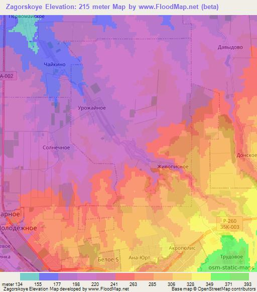 Zagorskoye,Ukraine Elevation Map