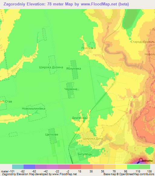 Zagorodniy,Ukraine Elevation Map