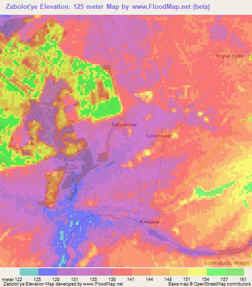 Zabolot'ye,Ukraine Elevation Map