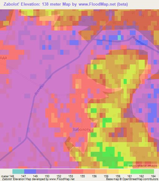Zabolot',Ukraine Elevation Map