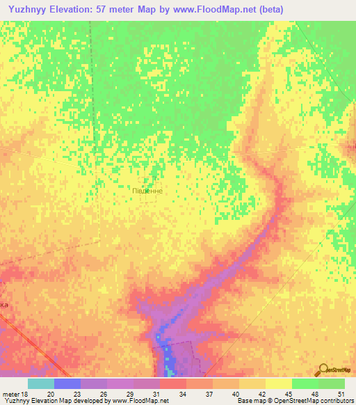Yuzhnyy,Ukraine Elevation Map