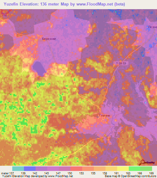 Yuzefin,Ukraine Elevation Map