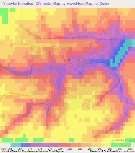 Yurovka,Ukraine Elevation Map