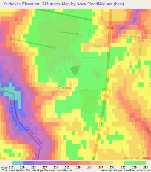 Yurkovka,Ukraine Elevation Map