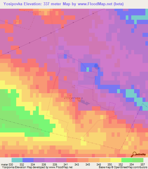 Yosipovka,Ukraine Elevation Map