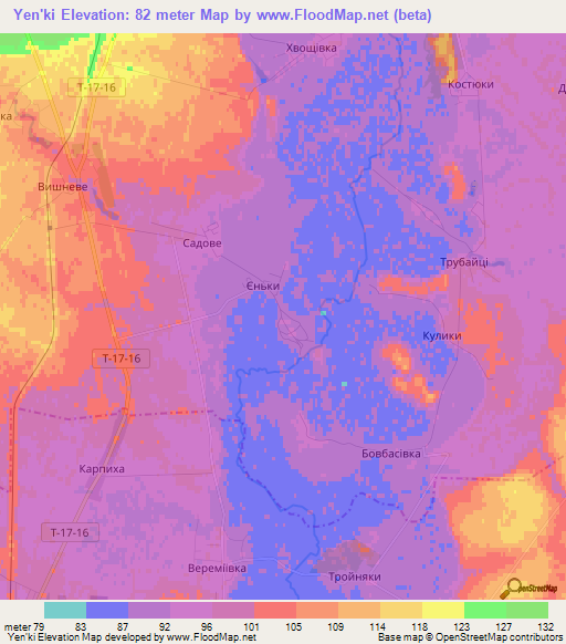 Yen'ki,Ukraine Elevation Map