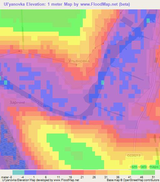 Ul'yanovka,Ukraine Elevation Map