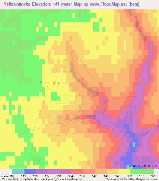 Yelizavetovka,Ukraine Elevation Map