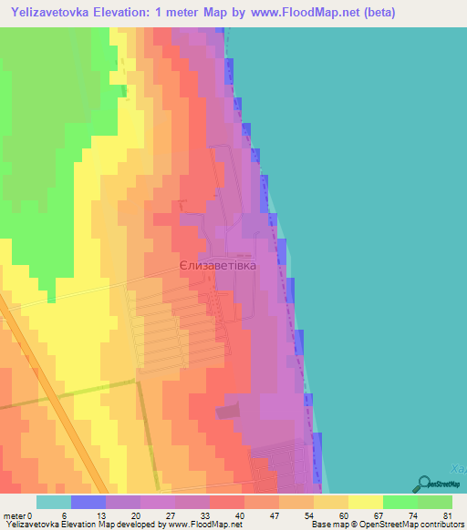 Yelizavetovka,Ukraine Elevation Map
