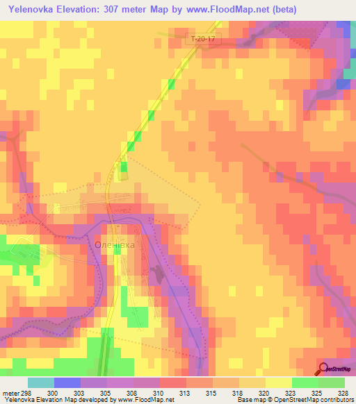 Yelenovka,Ukraine Elevation Map