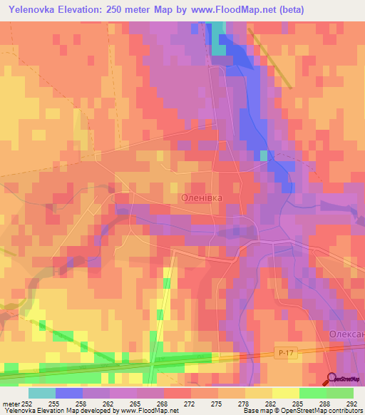 Yelenovka,Ukraine Elevation Map