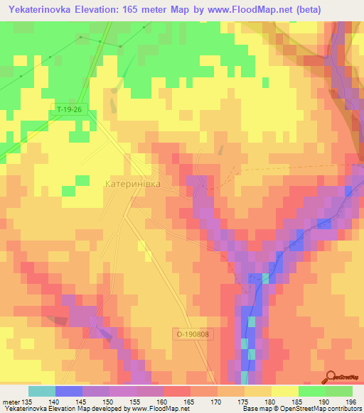Yekaterinovka,Ukraine Elevation Map