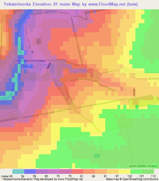 Yekaterinovka,Ukraine Elevation Map