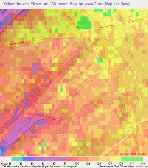 Yekaterinovka,Ukraine Elevation Map