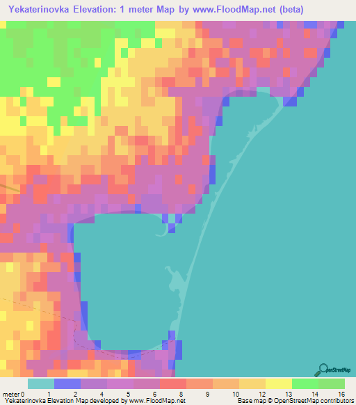 Yekaterinovka,Ukraine Elevation Map