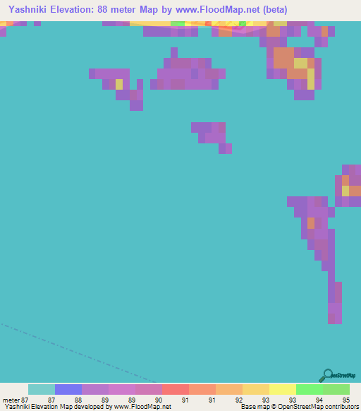 Yashniki,Ukraine Elevation Map