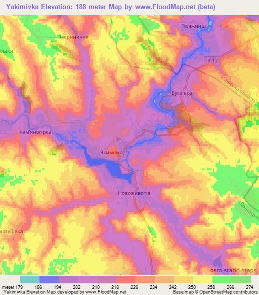 Yakimivka,Ukraine Elevation Map