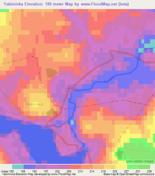 Yakimivka,Ukraine Elevation Map