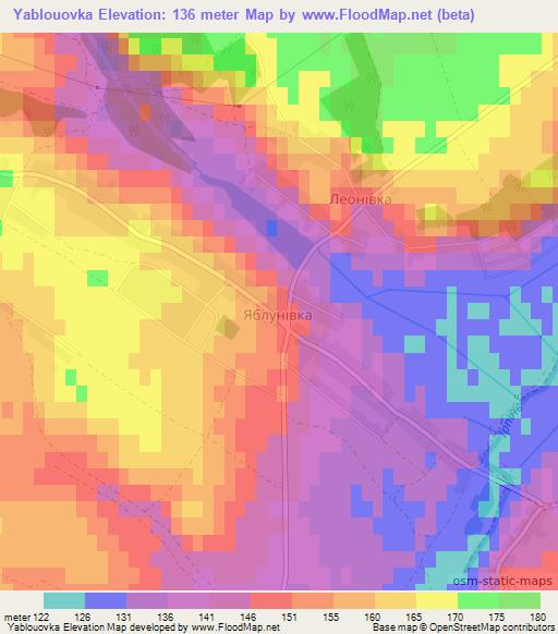 Yablouovka,Ukraine Elevation Map
