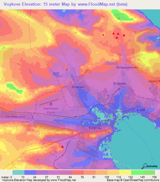 Voykove,Ukraine Elevation Map