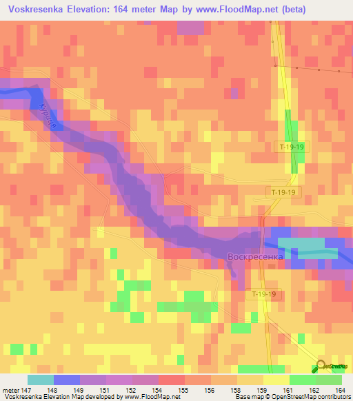 Voskresenka,Ukraine Elevation Map